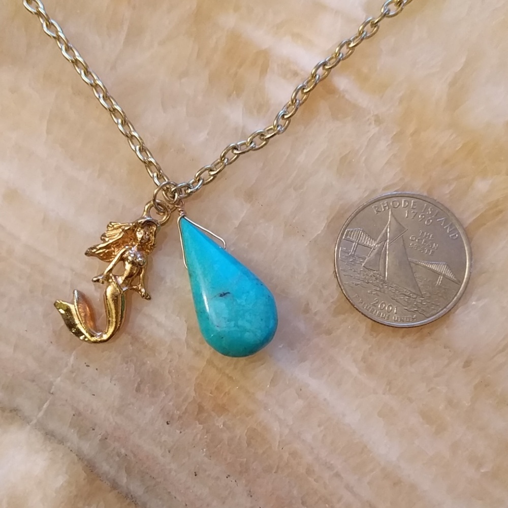 Turquoise Upcycled Ariel Necklace